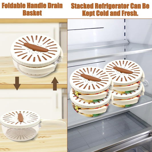 2 In 1 Vegetable Drainer And Strainer (Multi-Functional & Easy To Use)