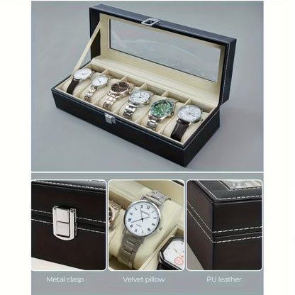 6-Slot Watch Display Box