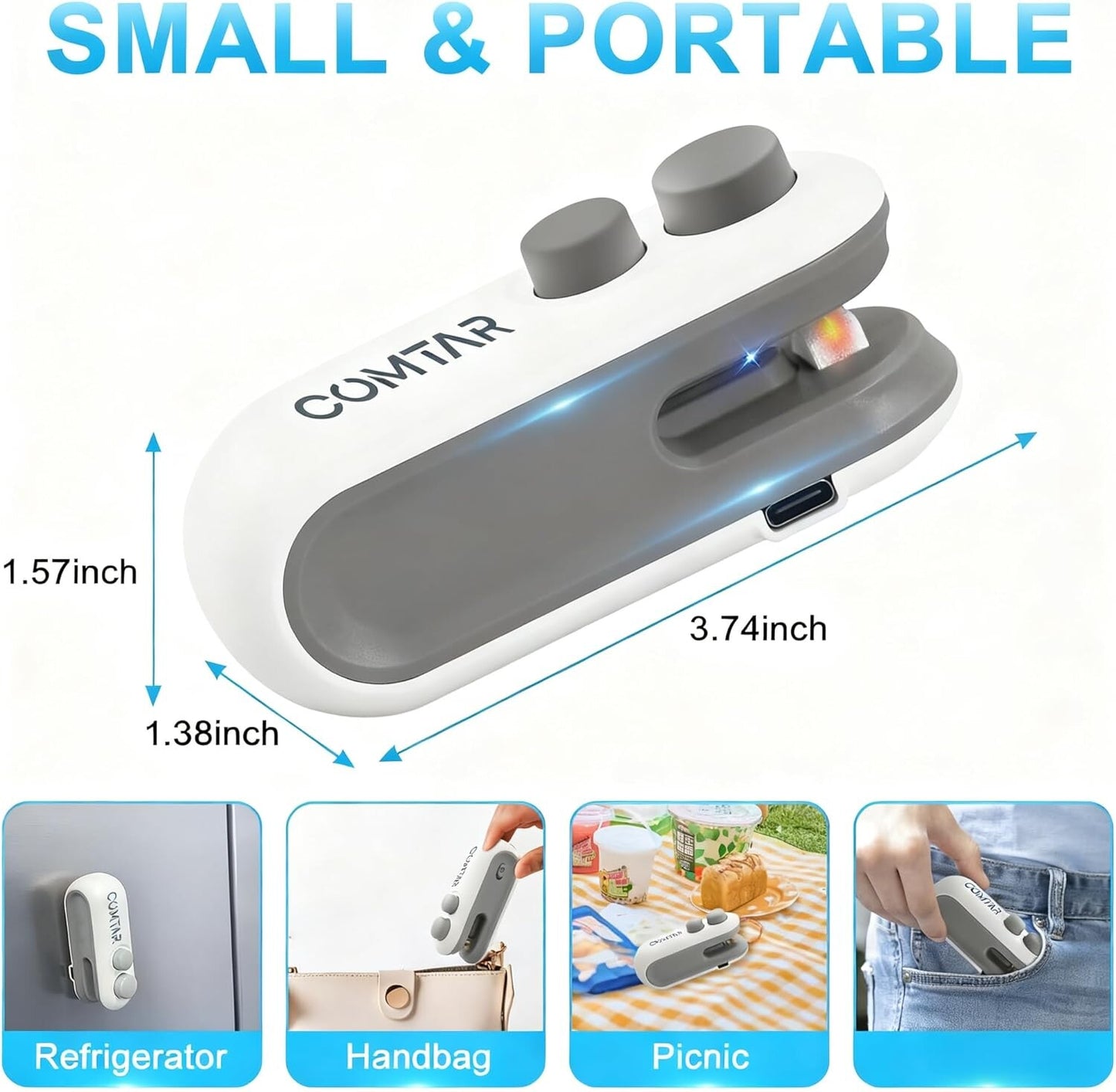 2-in-1 Rechargeable Bag Sealer & Cutter