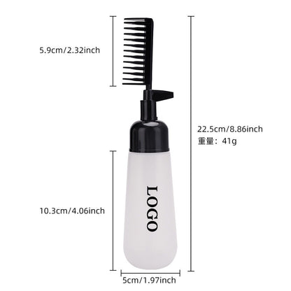 Premium Root Hair Dye Applicator Comb Bottle