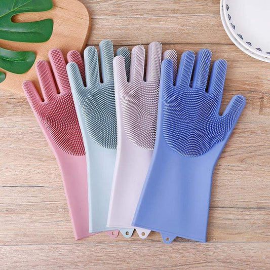 Multipurpose Silicone Cleaning Gloves for Dishwashing, Car Wash, Kitchen and Bathroom