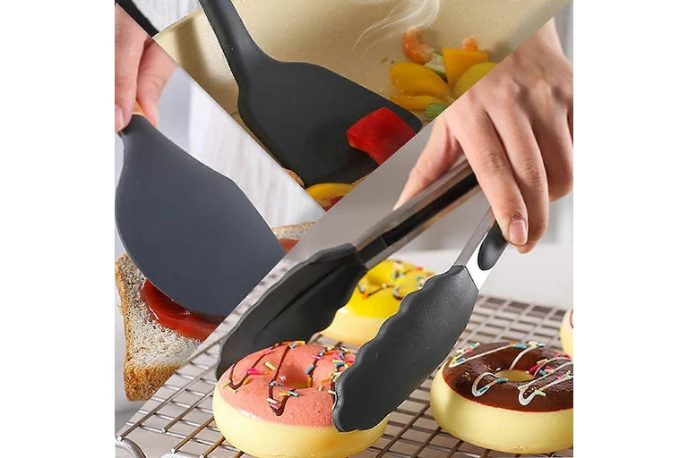 Silicone Non Stick Cooking Spoon Set 12pc