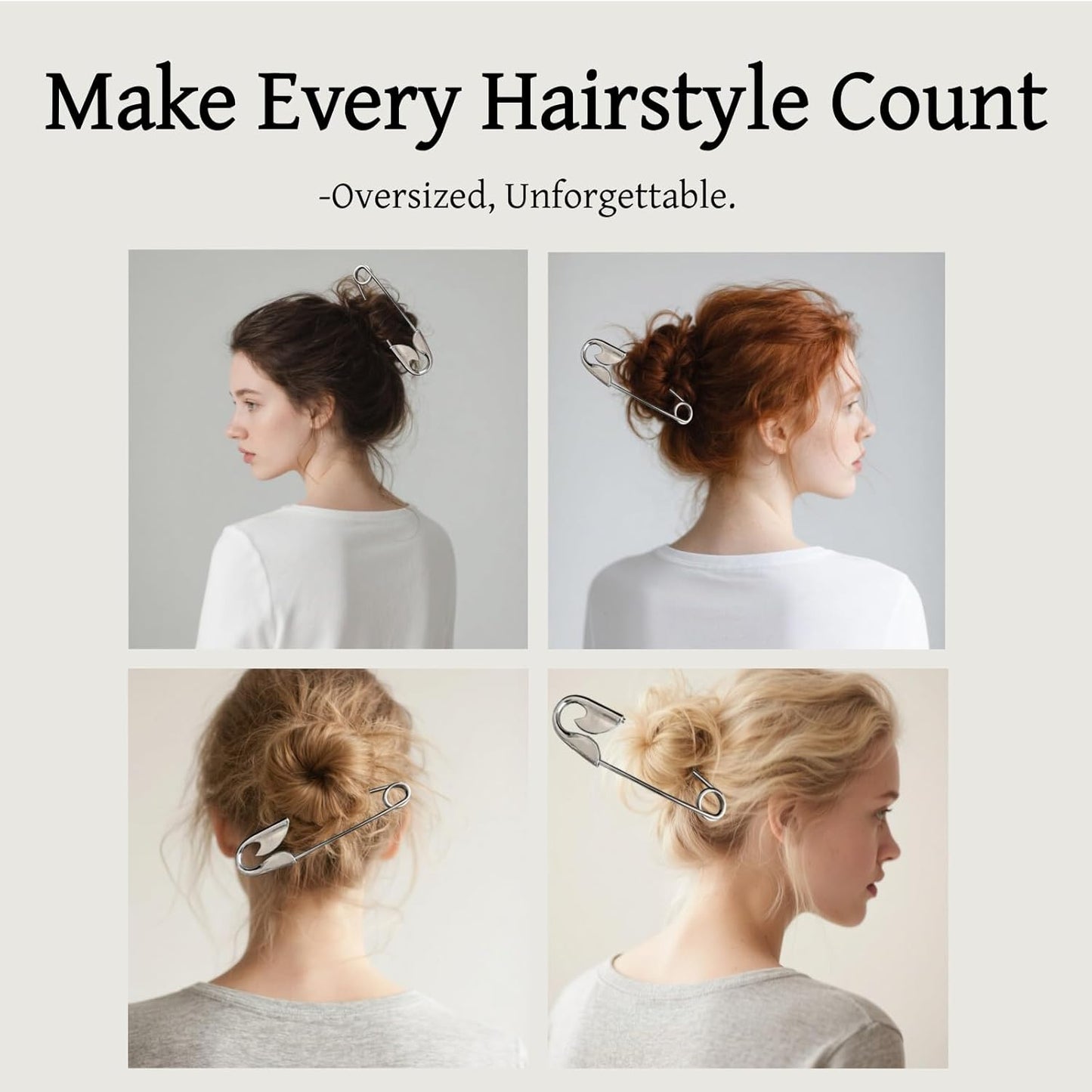 Safety Pin Hair Clip for Styling