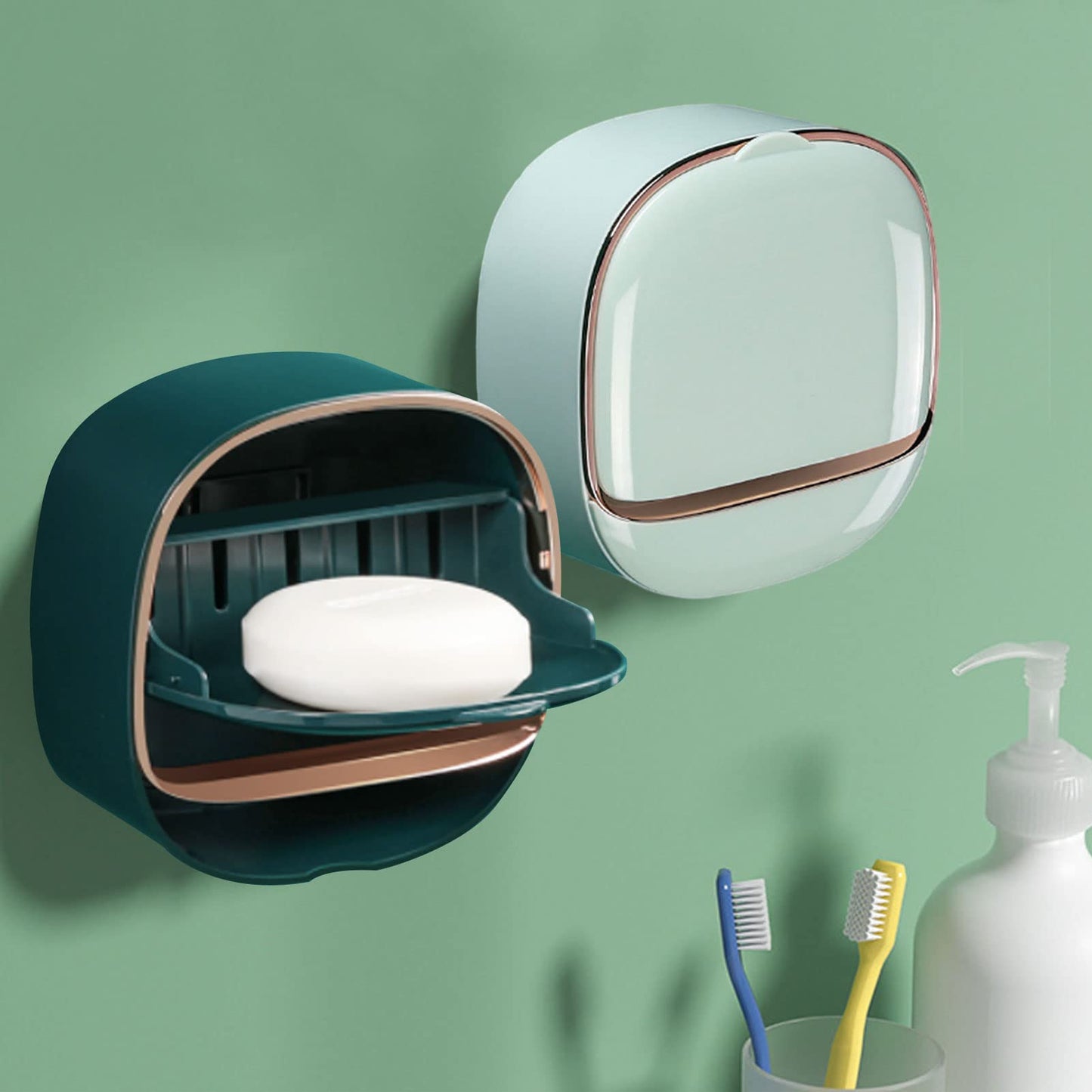 Wall mounted sticking soap dish