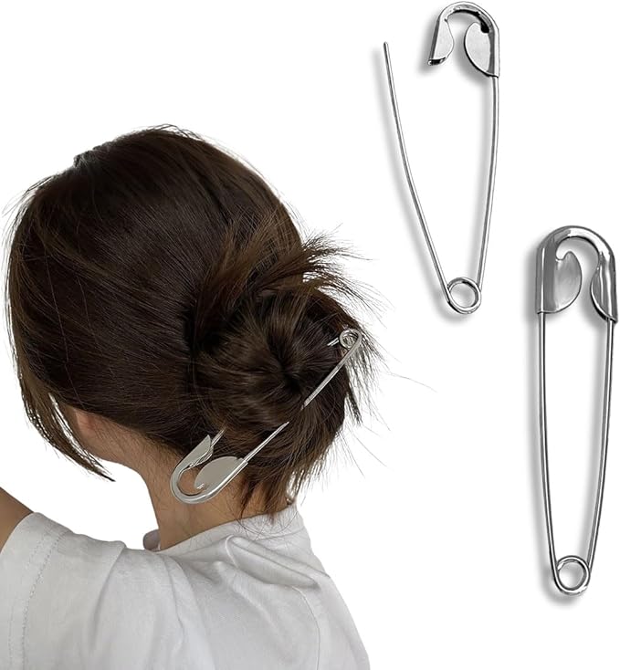 Safety Pin Hair Clip for Styling