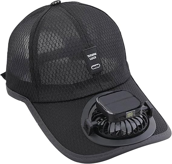 Men Women Solar Powered Fan cap