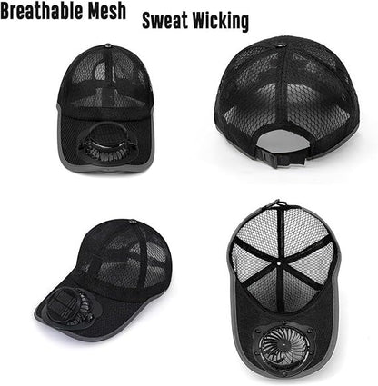 Men Women Solar Powered Fan cap