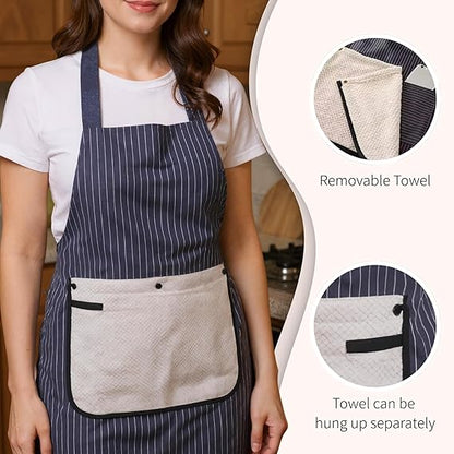 Cross Back Kitchen Apron with Pockets