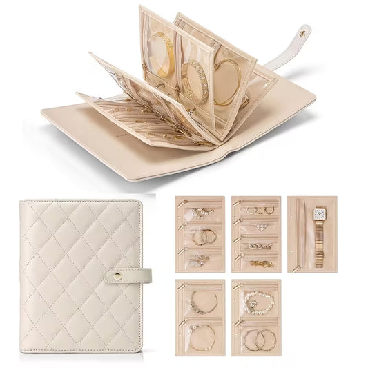 Luxury Portable Jewelry Storage Book Organizer