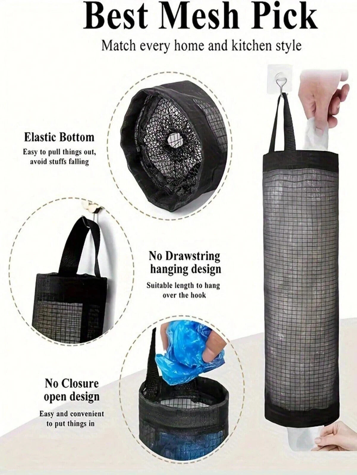Vertical Mesh Wall Organizer.