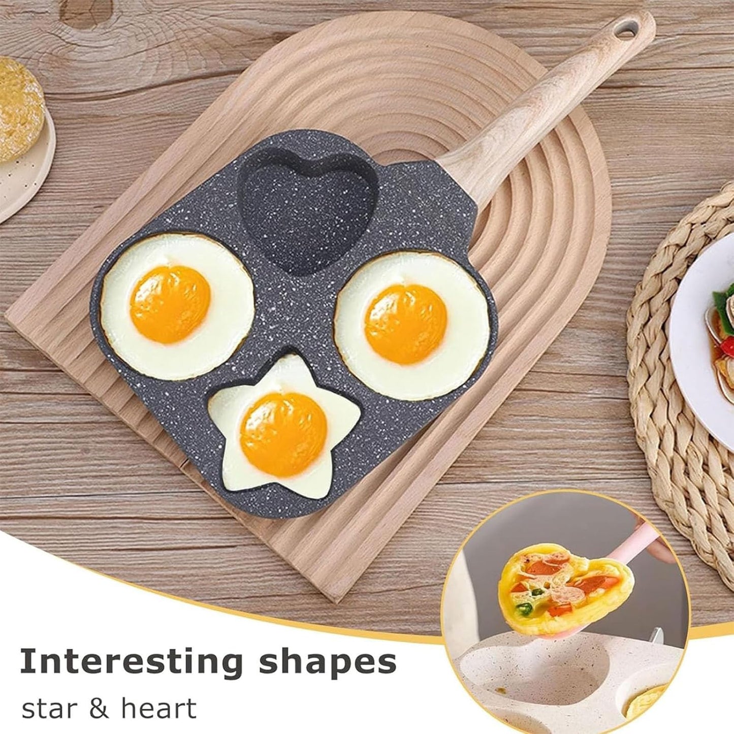 Star And Heart Fry Pan