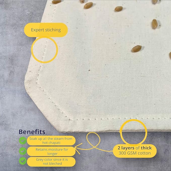 Cotton Double Layer Roti Cloth Wrap