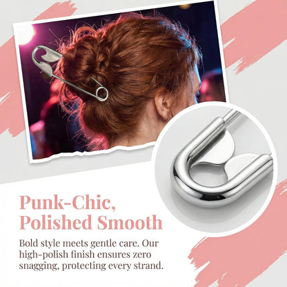 Safety Pin Hair Clip for Styling