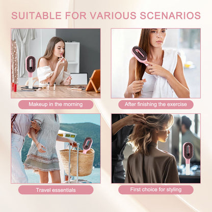💇 2-in-1 Detangling Hairbrush With Spray Mist