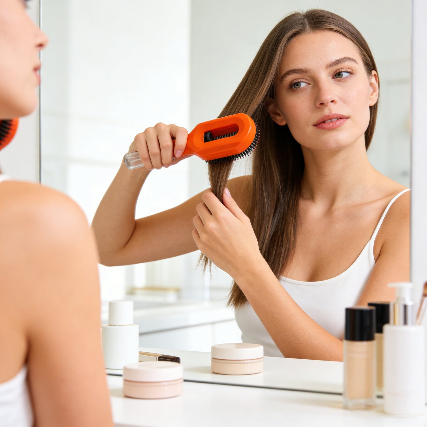 💇 2-in-1 Detangling Hairbrush With Spray Mist