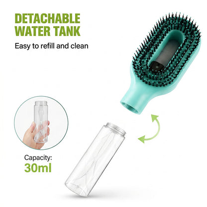 💇 2-in-1 Detangling Hairbrush With Spray Mist