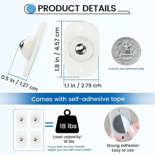 Self-Adhesive Caster Wheels