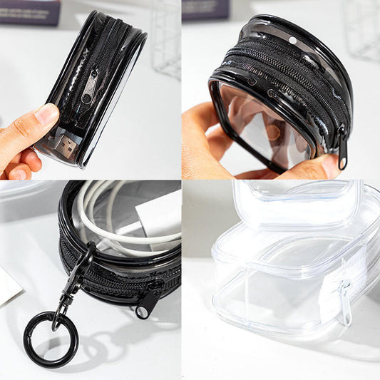 Portable Charger Storage Case With Keychain