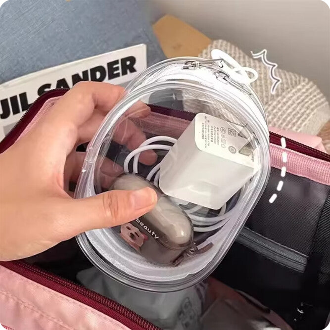 Portable Charger Storage Case With Keychain