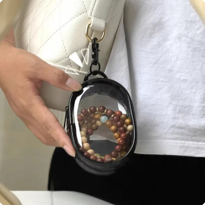 Portable Charger Storage Case With Keychain