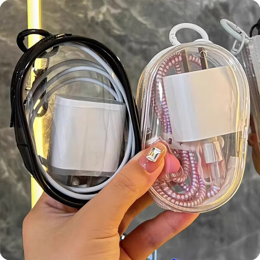 Portable Charger Storage Case With Keychain