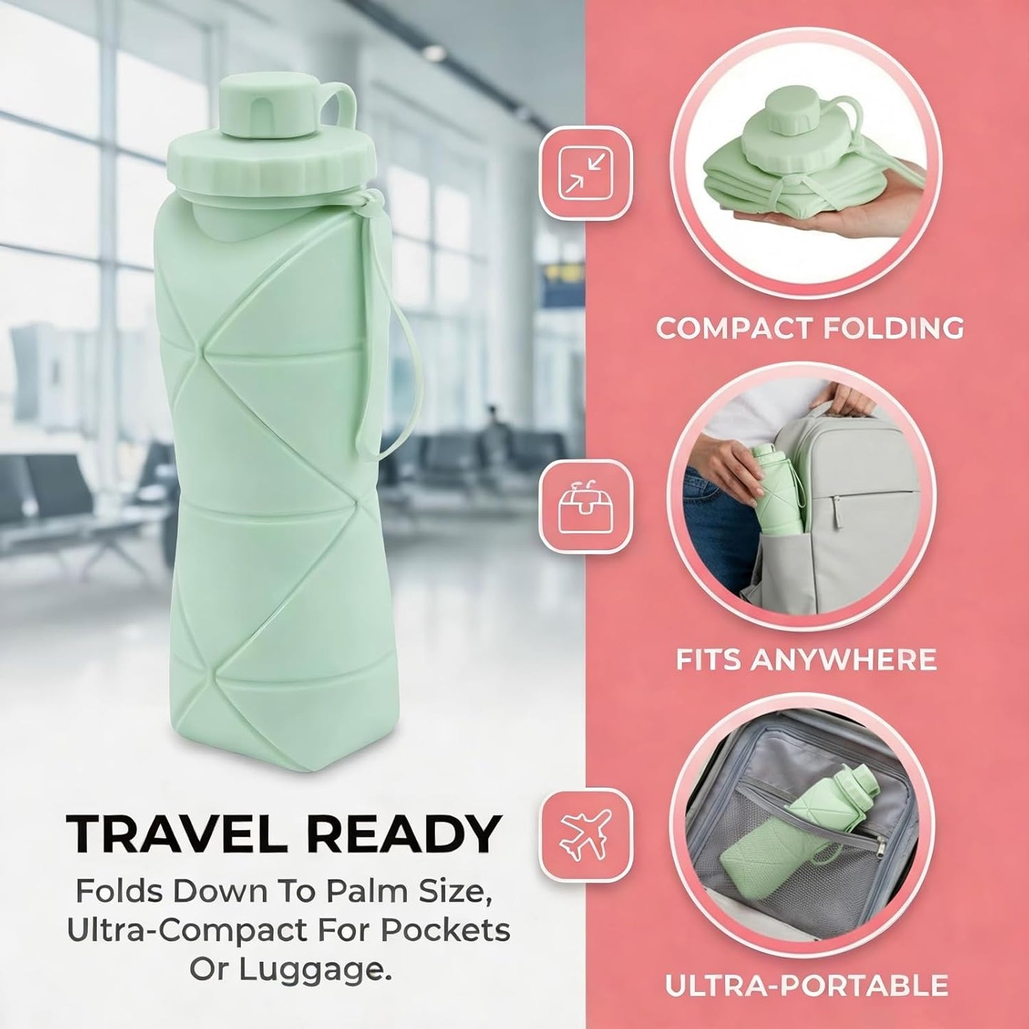 Foldable Silicone Water Bottle