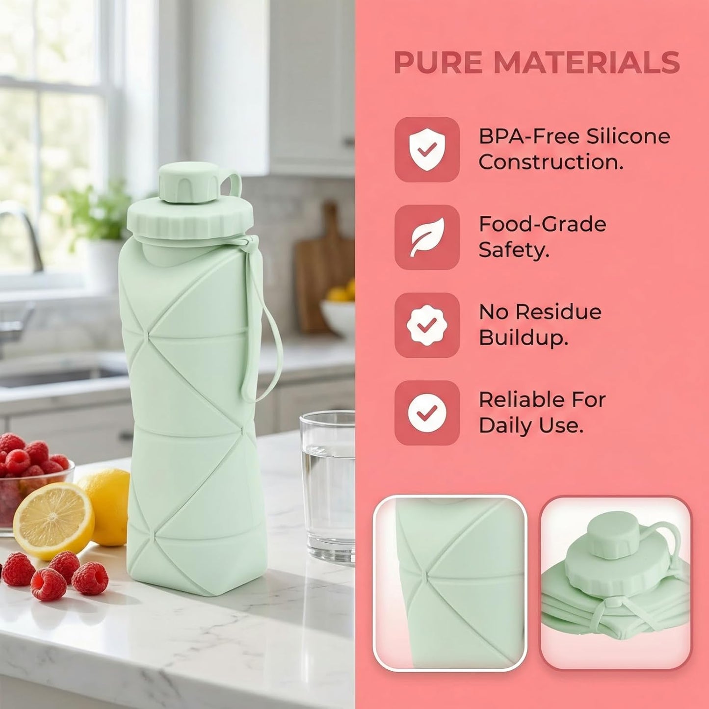 Foldable Silicone Water Bottle