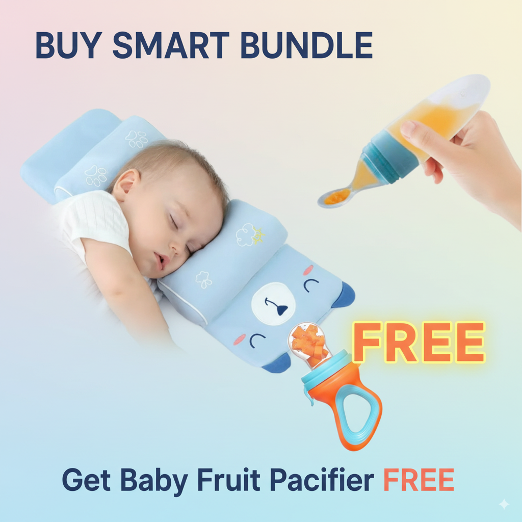 Baby Shapping Head Pillow + Feeding Spoon (FREE Baby Pacifier) – Alifdaraz