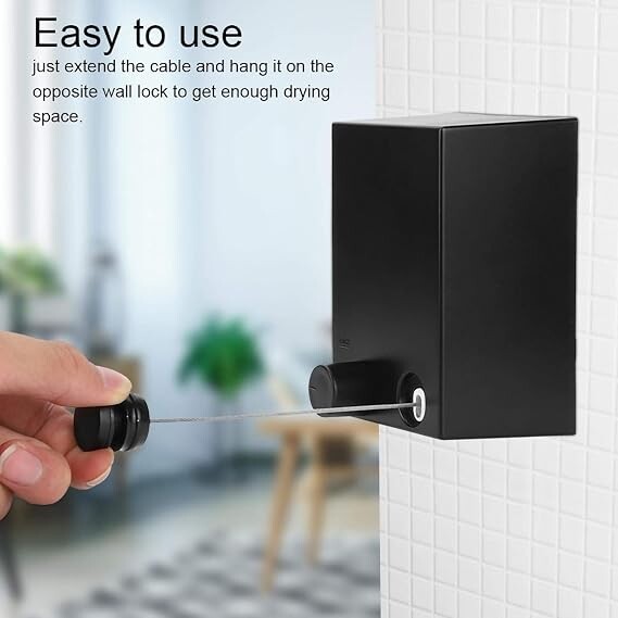 👕 Retractable Clothesline Hanging Rod