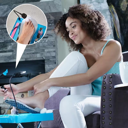 💅 Portable Pedicure Footrest With Fan & LED Light