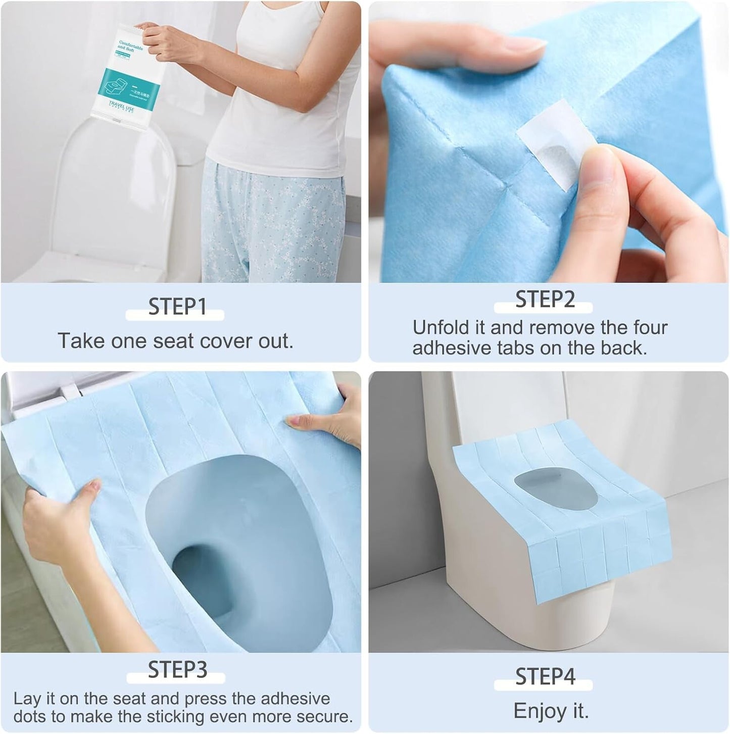 🚻Disposable Travel Toilet Seat Covers (10 Sheets)