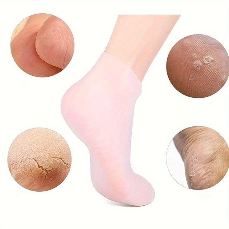 Silicone Moisturising Socks (Pack of 2)