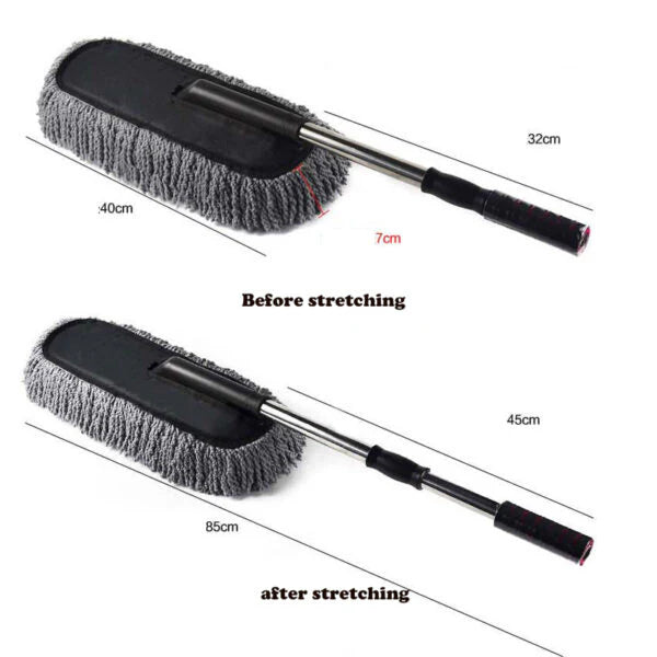 Microfiber Car Cleaning Duster – Extendable, Scratch-Free, Lint-Free