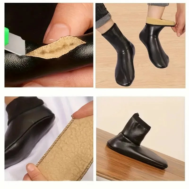 1 Pair Leather Socks