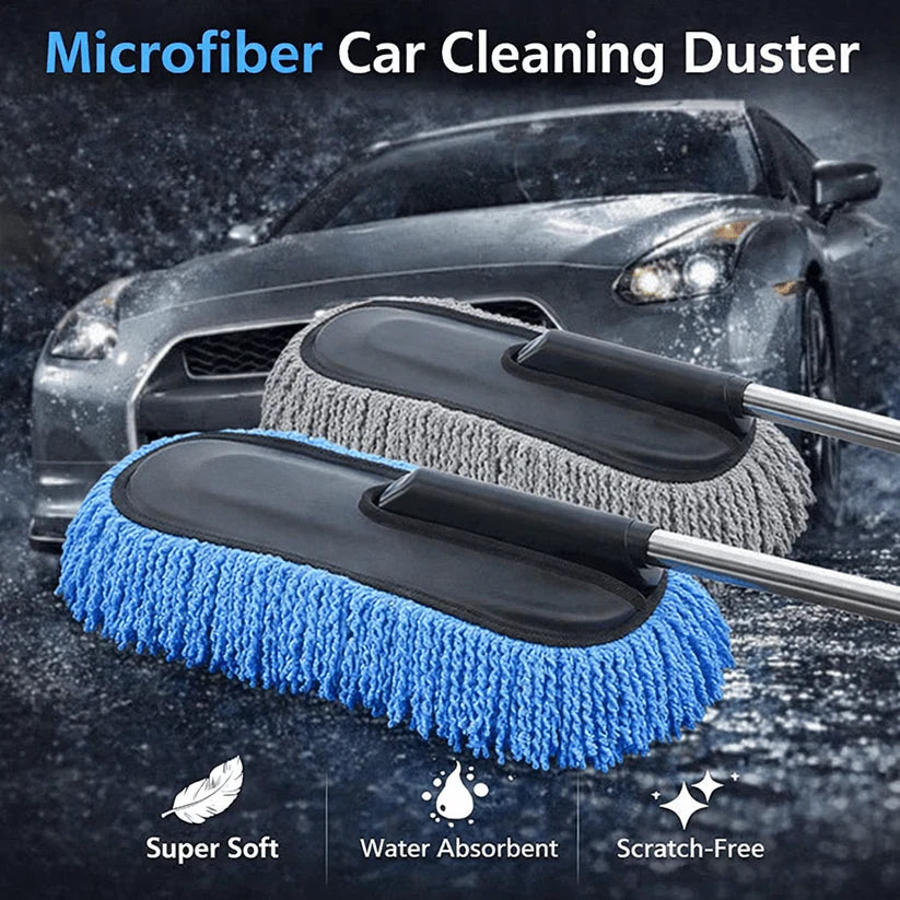 Microfiber Car Cleaning Duster – Extendable, Scratch-Free, Lint-Free