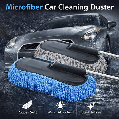 Microfiber Car Cleaning Duster – Extendable, Scratch-Free, Lint-Free