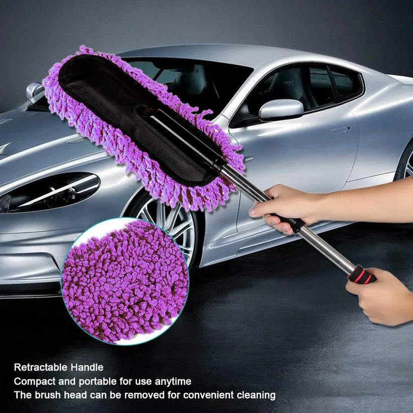 Microfiber Car Cleaning Duster – Extendable, Scratch-Free, Lint-Free