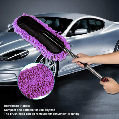 Microfiber Car Cleaning Duster – Extendable, Scratch-Free, Lint-Free