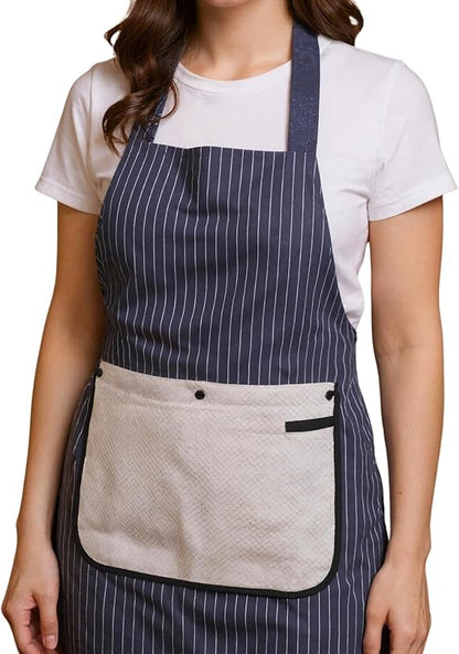 Cross Back Kitchen Apron with Pockets