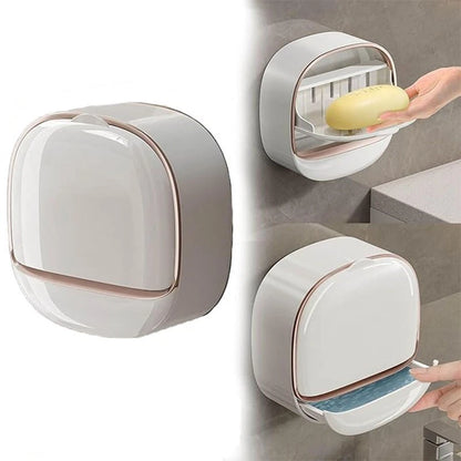 Wall mounted sticking soap dish